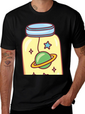 Cosmic Jar Tee - Whimsical Space Design