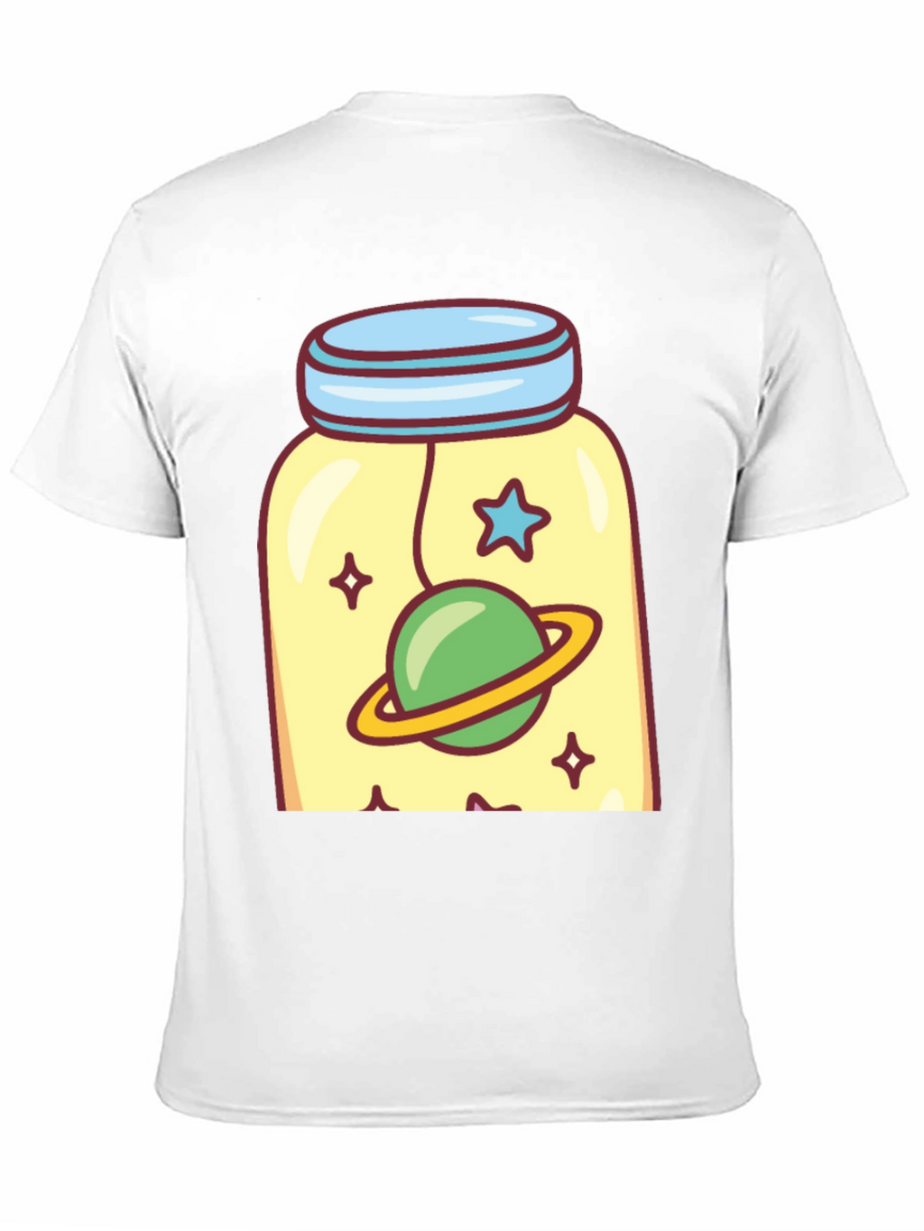 Cosmic Jar Tee - Whimsical Space Design