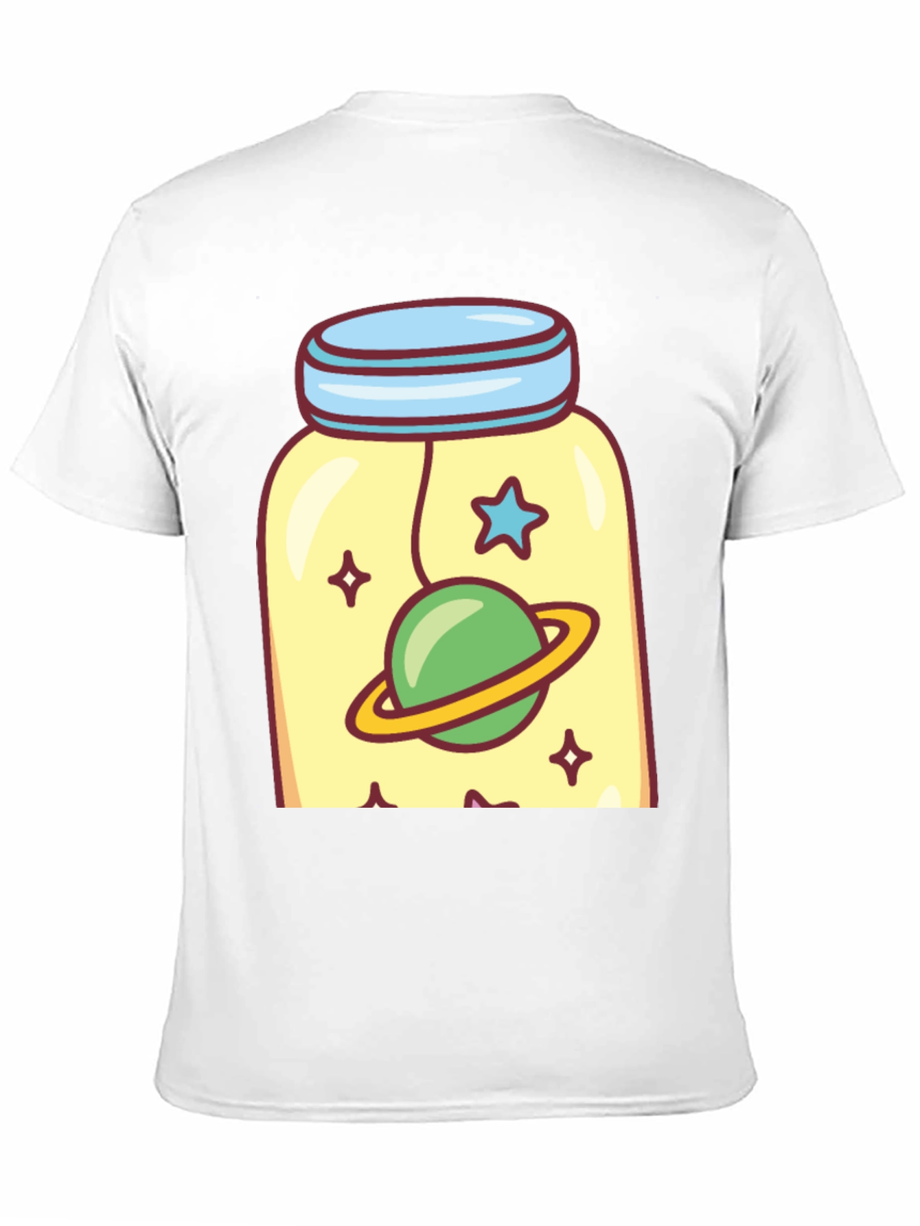 Cosmic Jar Tee - Whimsical Space Design