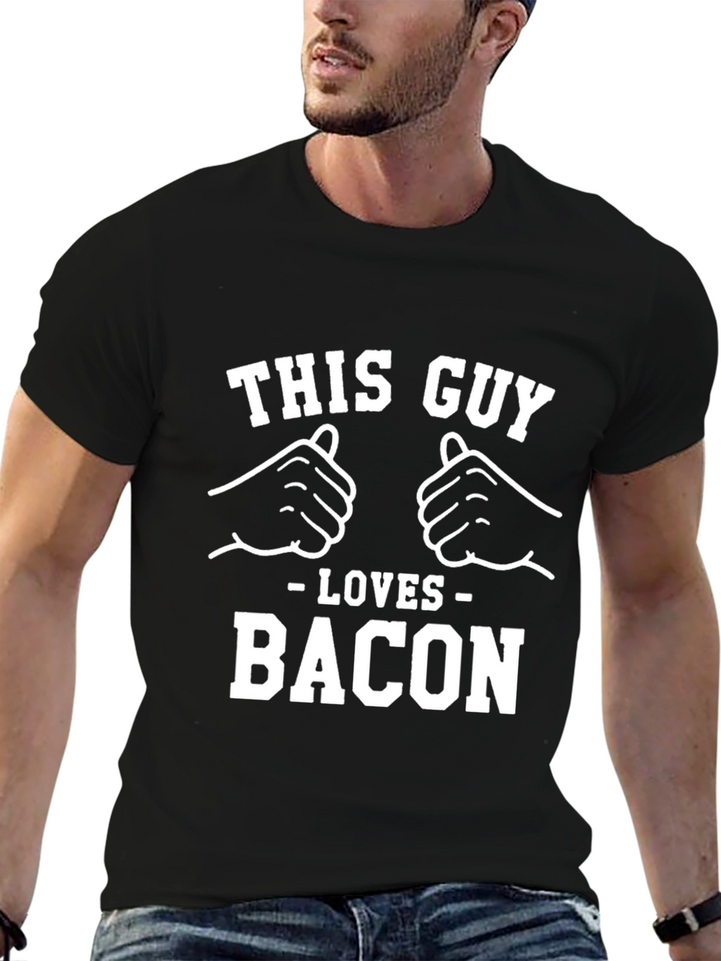 This Guy Loves Bacon T-Shirt - Funny Foodie Tee