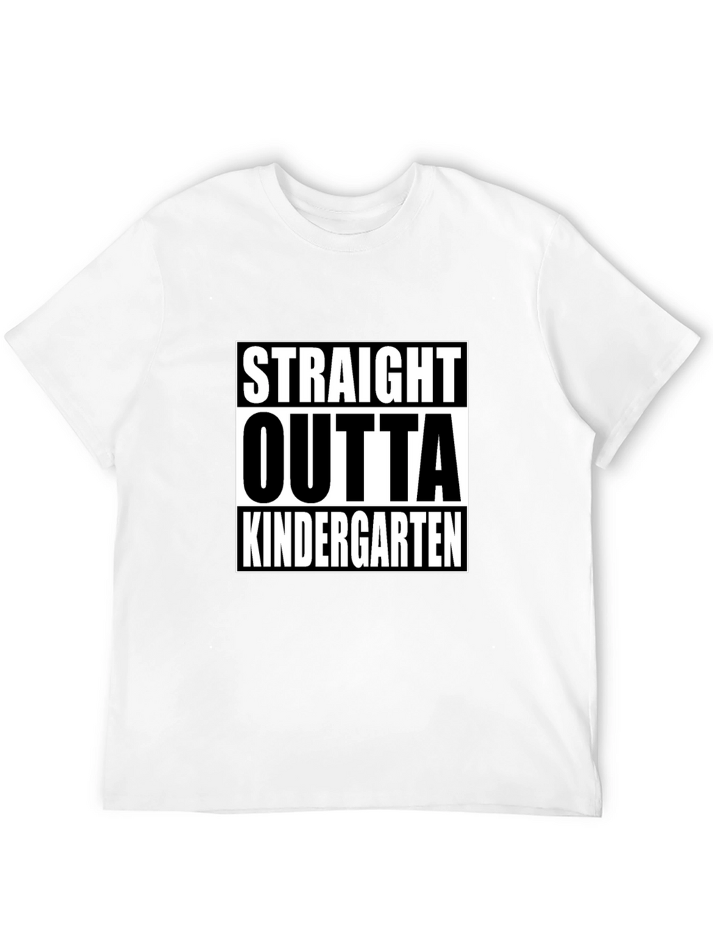 Straight Outta Kindergarten Black T-Shirt