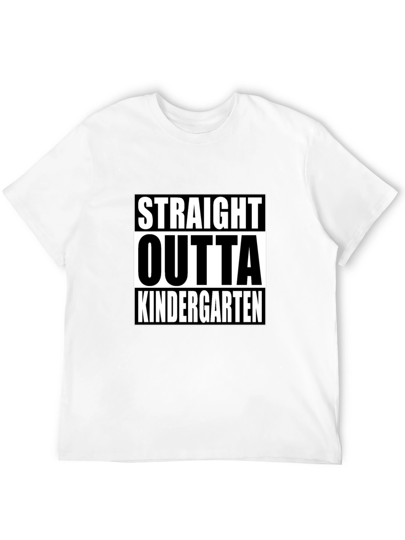 Straight Outta Kindergarten Black T-Shirt