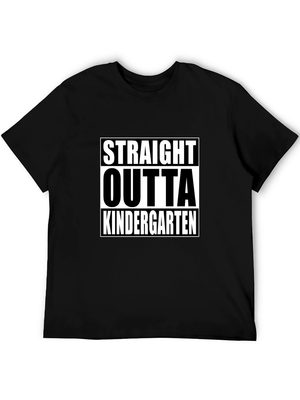 Straight Outta Kindergarten Black T-Shirt