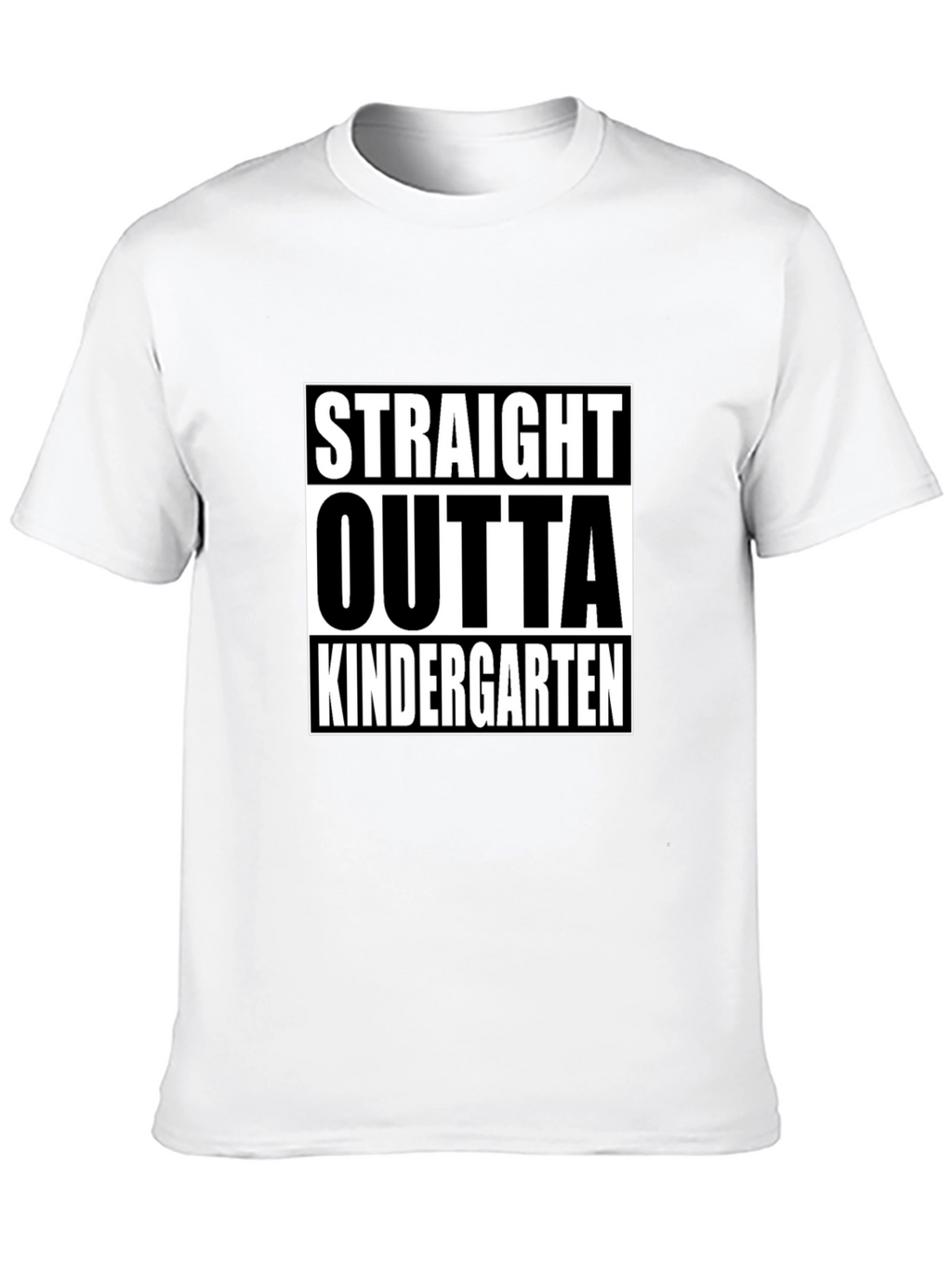 Straight Outta Kindergarten Black T-Shirt