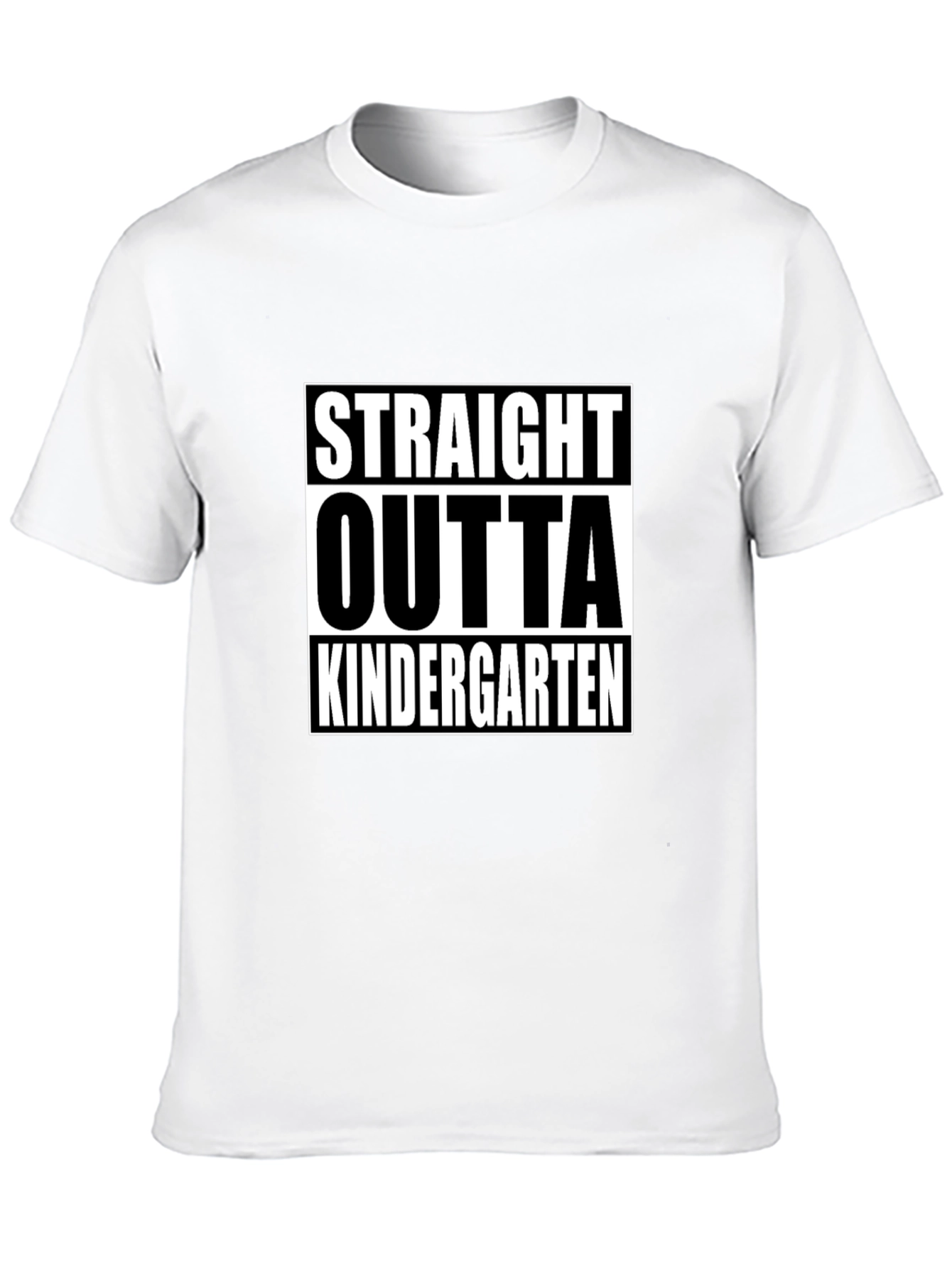 Straight Outta Kindergarten Black T-Shirt