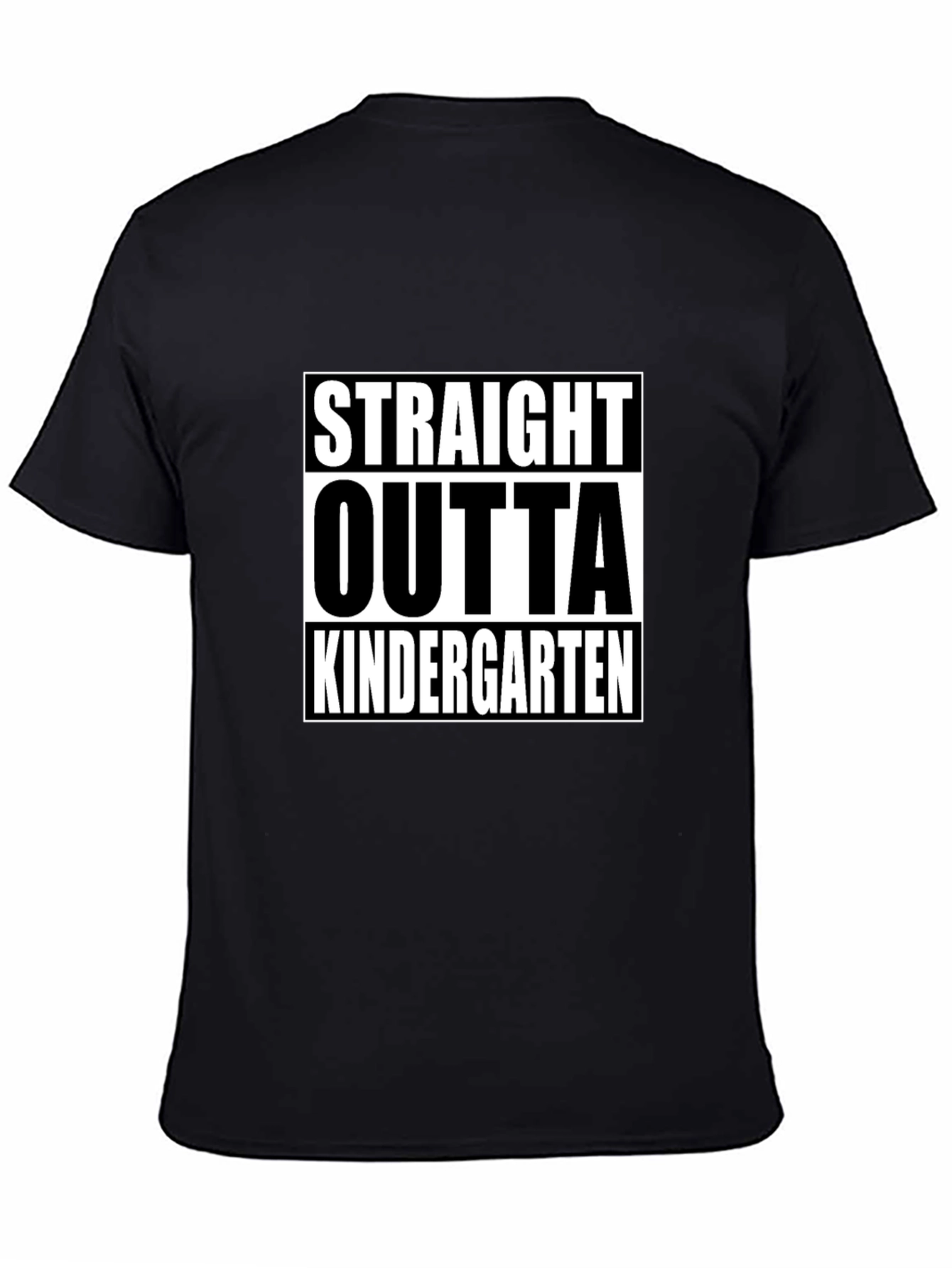 Straight Outta Kindergarten Black T-Shirt