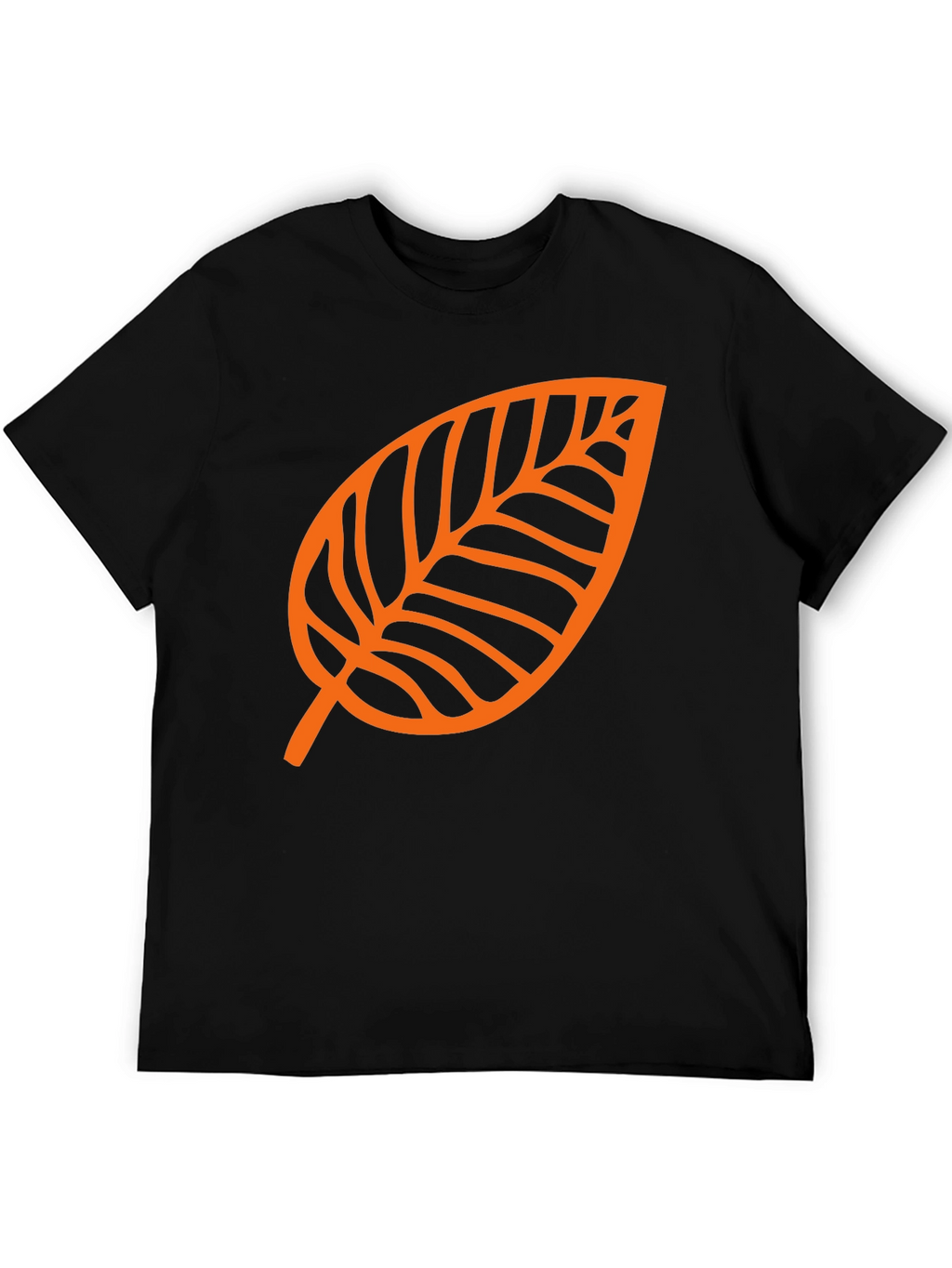 Leaf Graphic Tee - Black Casual T-Shirt