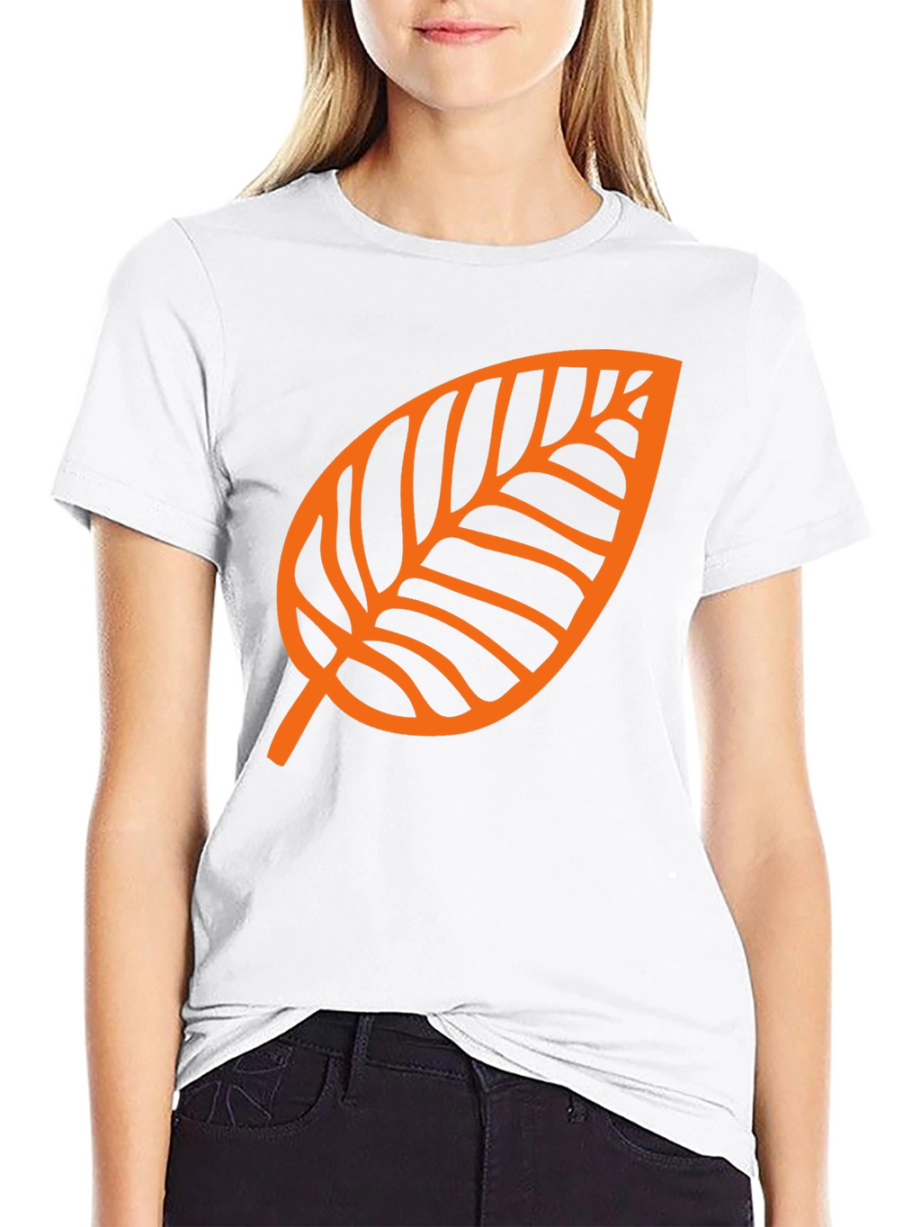 Leaf Graphic Tee - Black Casual T-Shirt