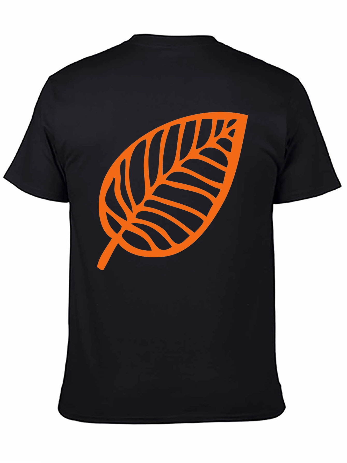 Leaf Graphic Tee - Black Casual T-Shirt