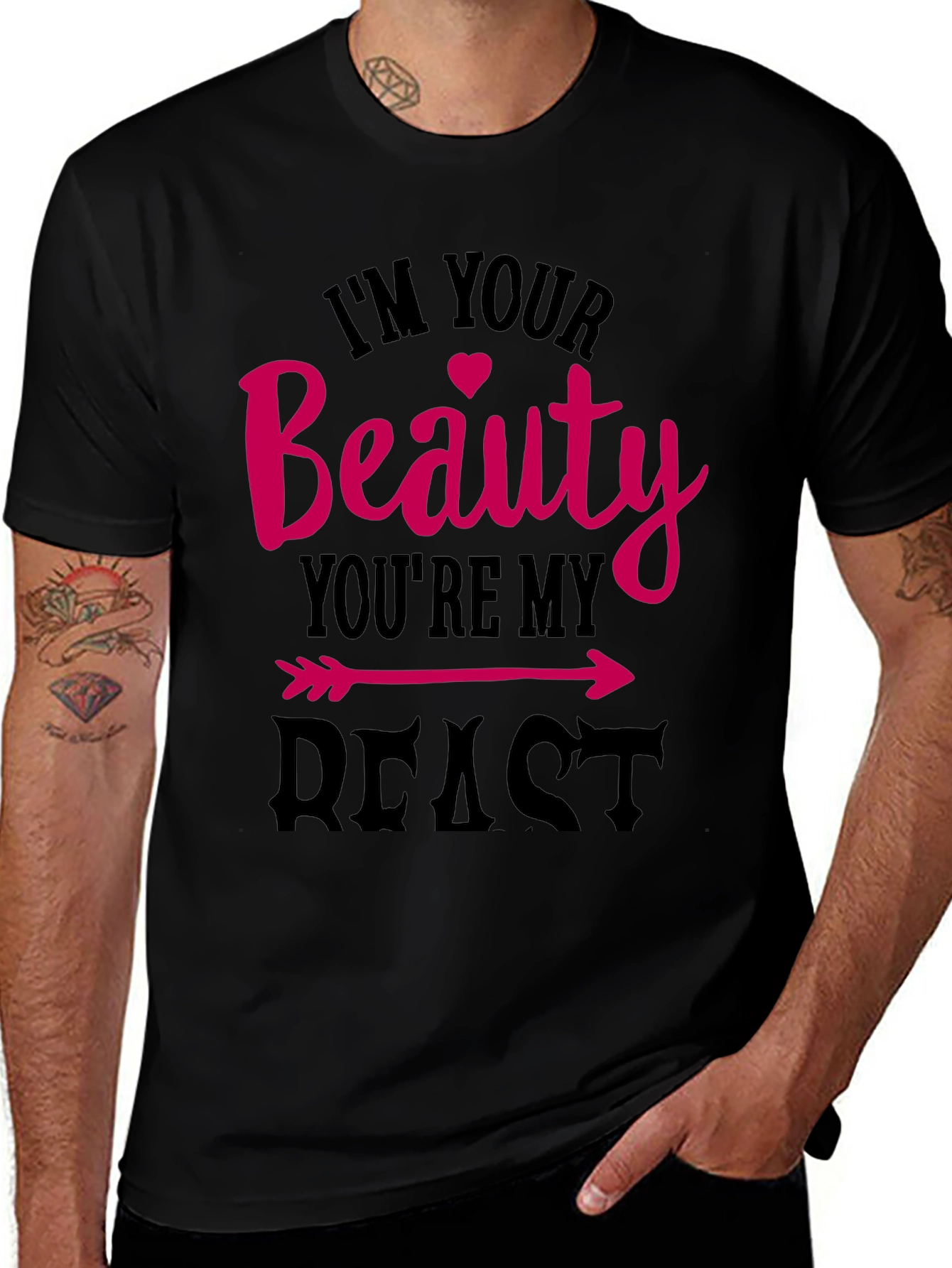 Beauty and Beast Matching Couple T-Shirt