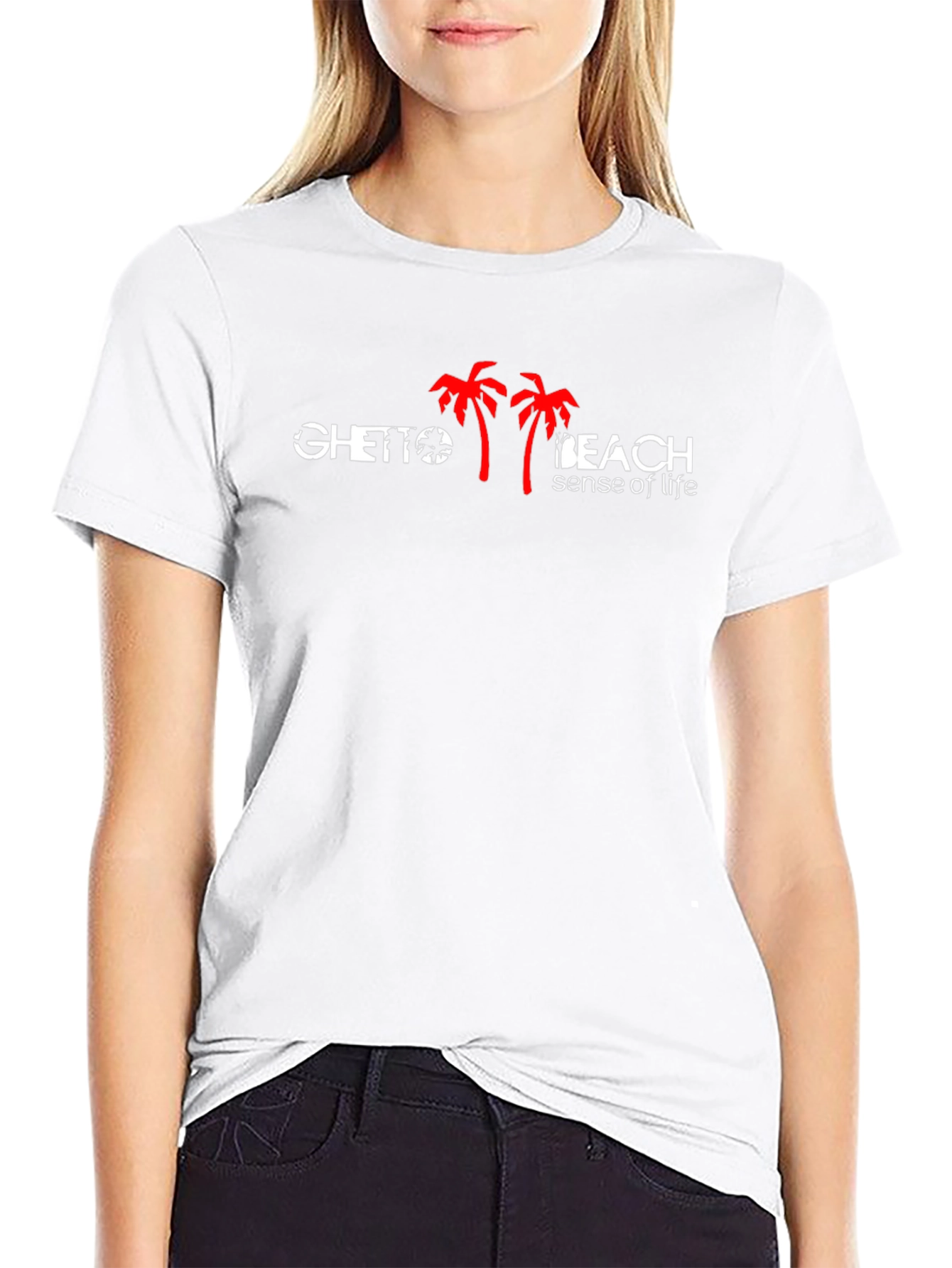 Ghetto Beach Sense of Life Black T-Shirt