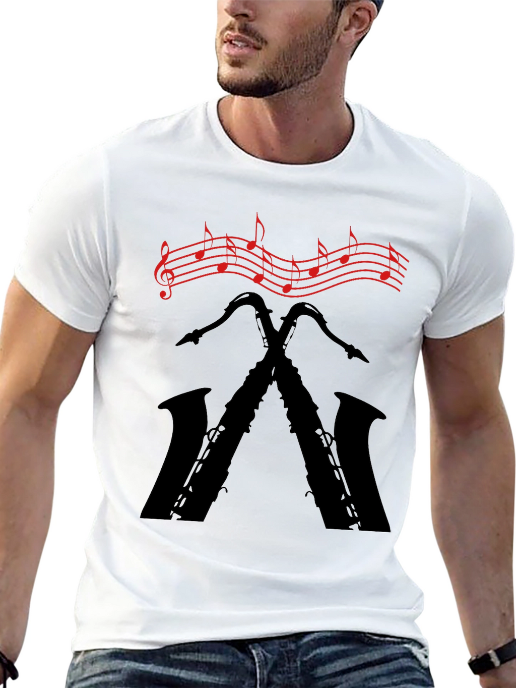 Musical Saxophone Graphic Tee