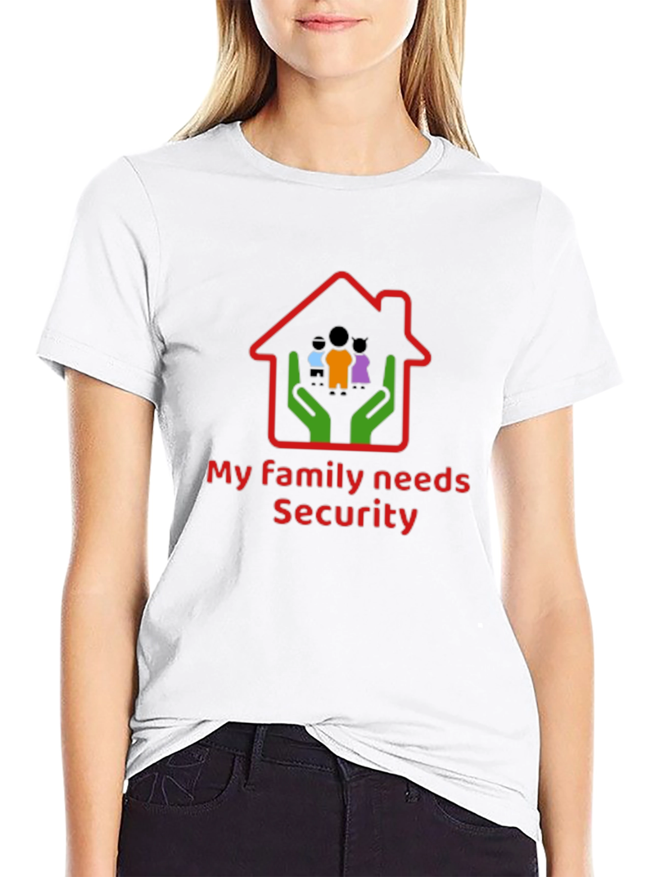 Family Security T-Shirt - Black Cotton Graphic Tee