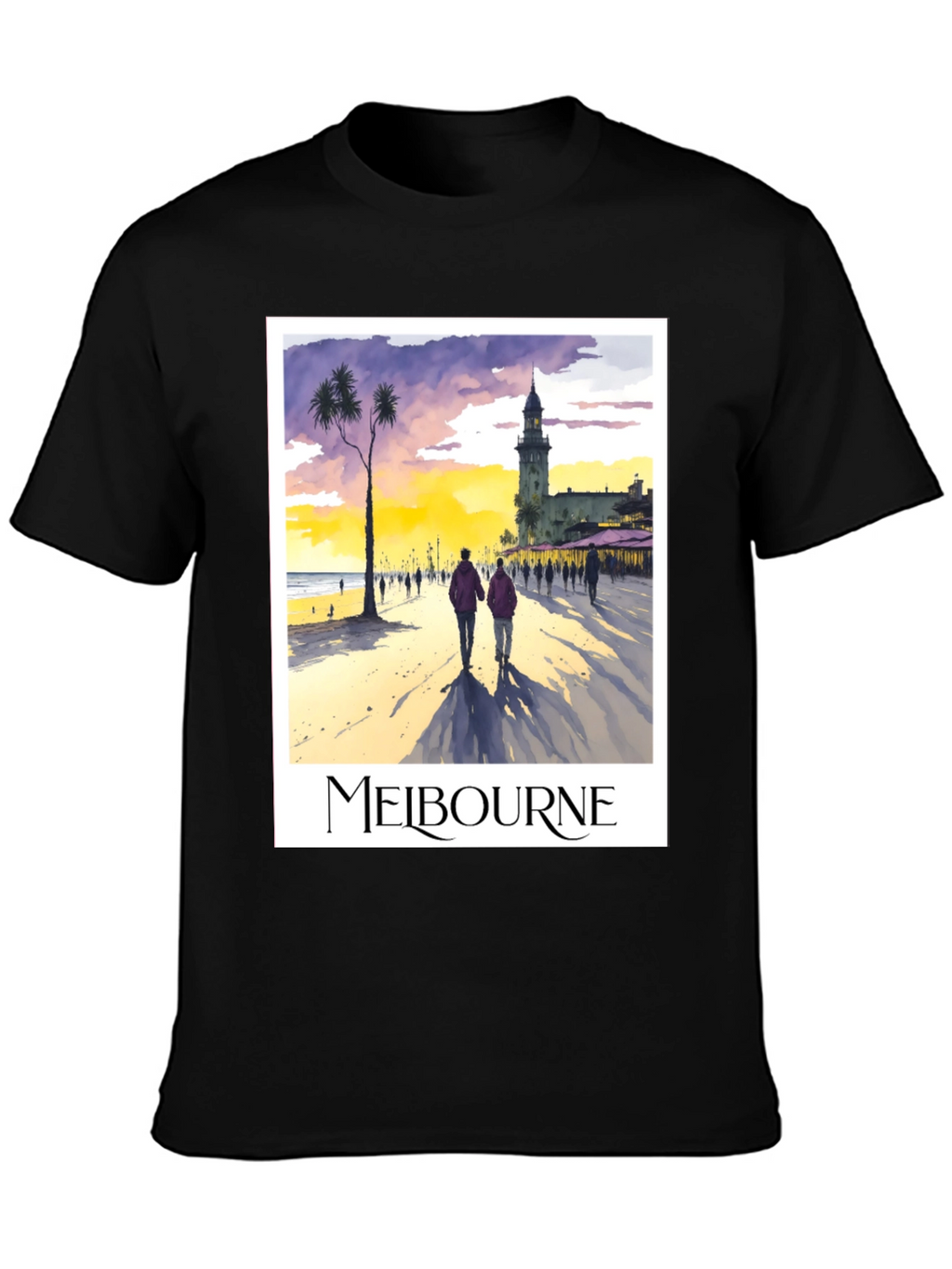 Melbourne Beach Scene Graphic Tee