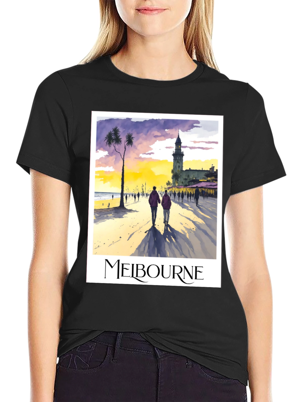 Melbourne Beach Scene Graphic Tee