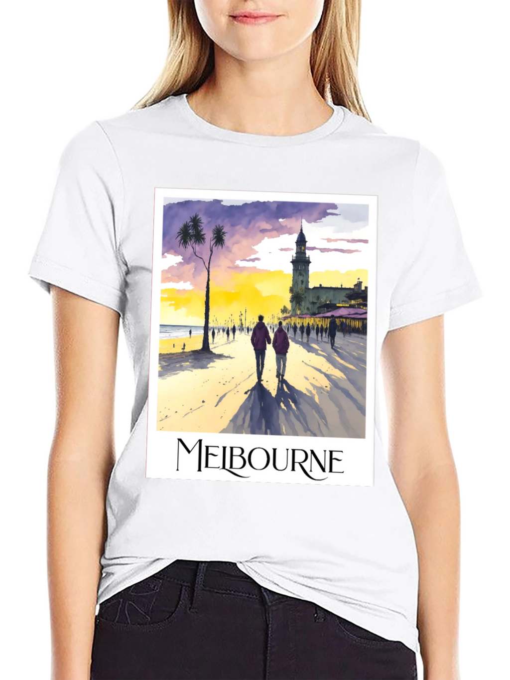 Melbourne Beach Scene Graphic Tee