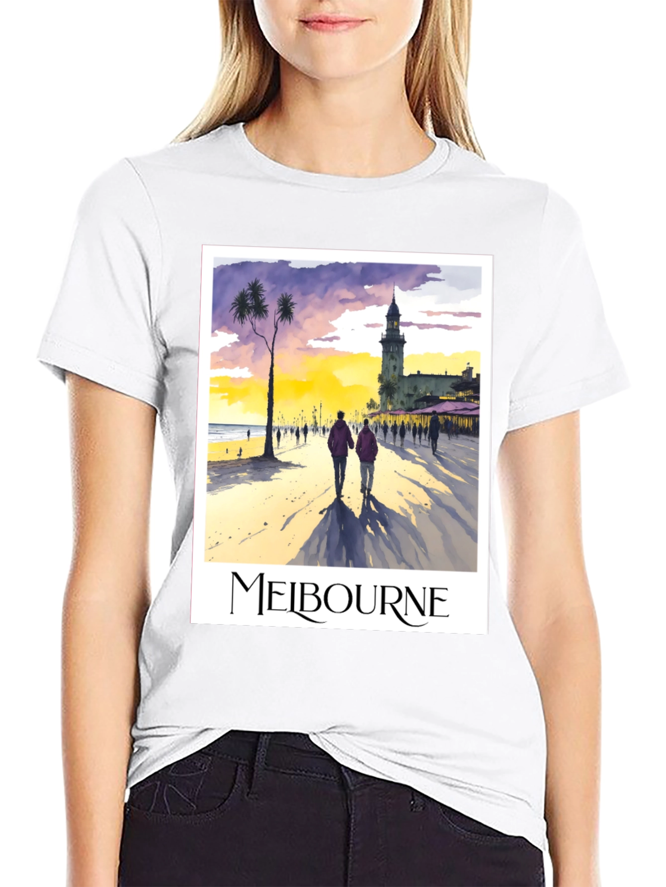 Melbourne Beach Scene Graphic Tee