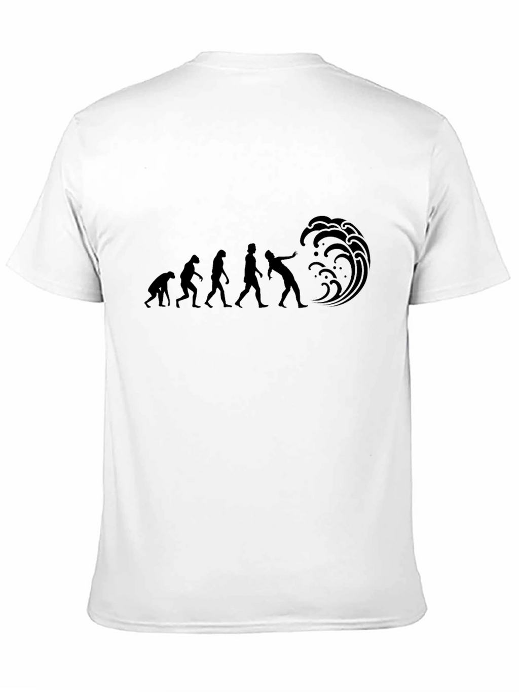Evolution of Surfing Black T-Shirt