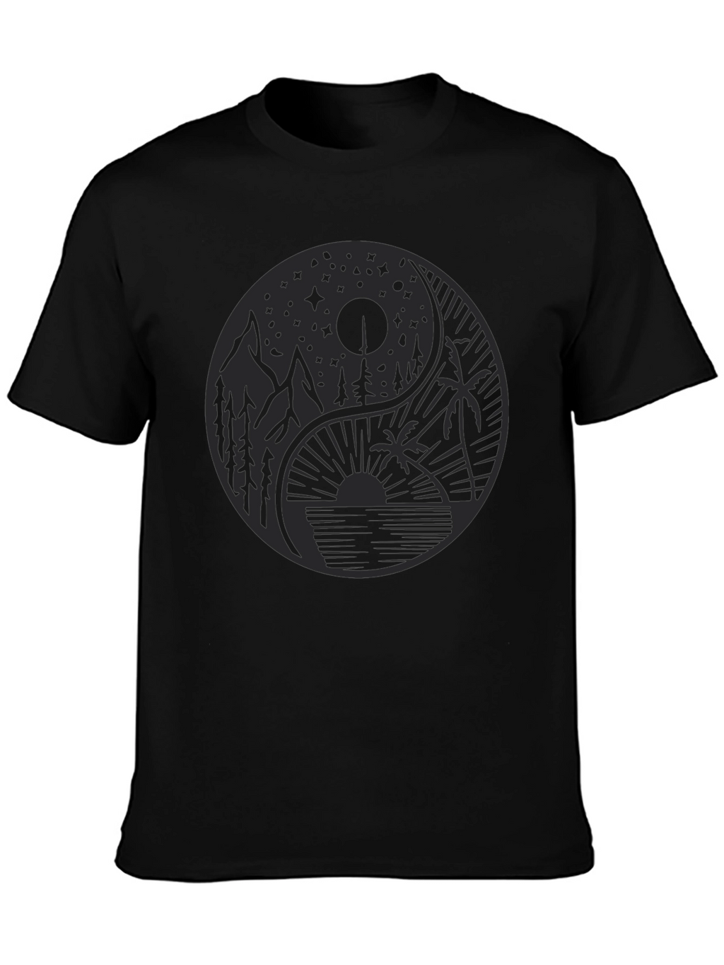 Yin Yang Nature Graphic T-Shirt