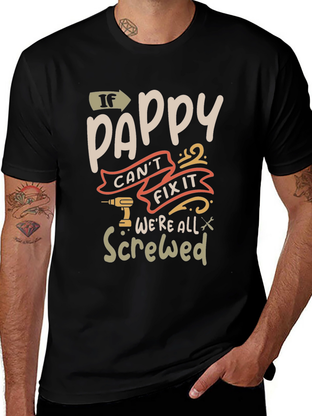 Pappy Fix It Graphic T-Shirt - Funny Grandpa Tee