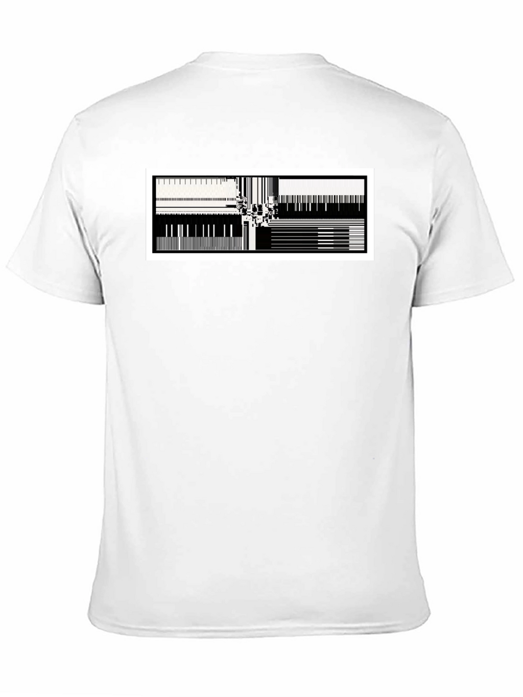 Abstract Music T-Shirt - Black Cotton Blend Modern Design