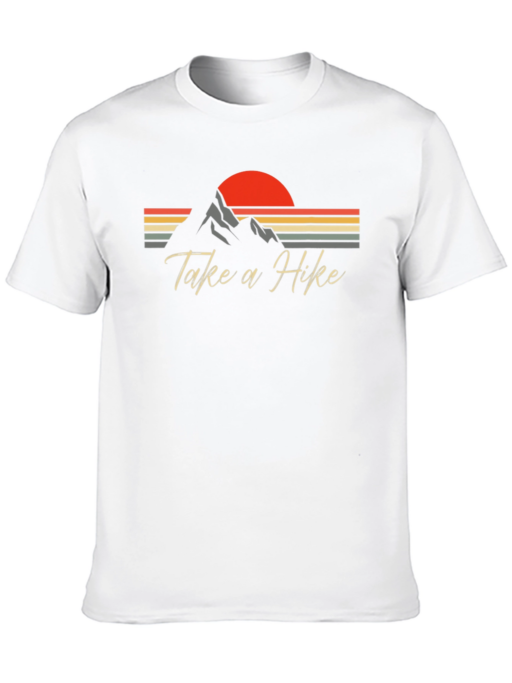 Take a Hike T-Shirt - Retro Mountain Sunset Design