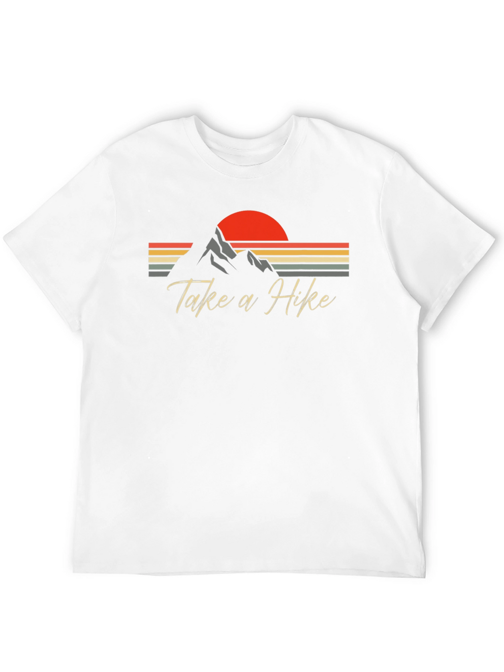 Take a Hike T-Shirt - Retro Mountain Sunset Design