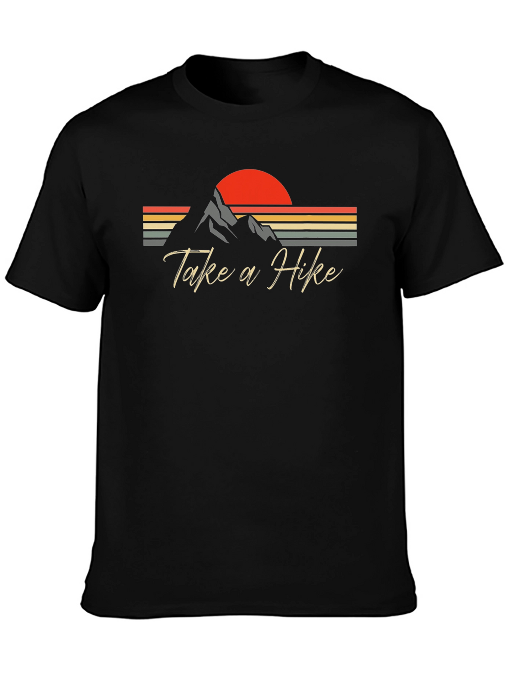 Take a Hike T-Shirt - Retro Mountain Sunset Design