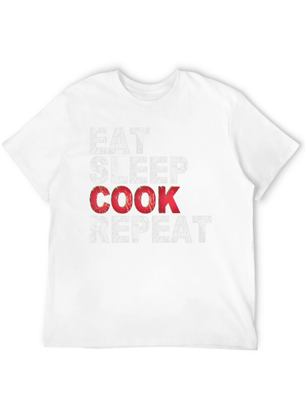 Eat Sleep Cook Repeat Black Graphic T-Shirt