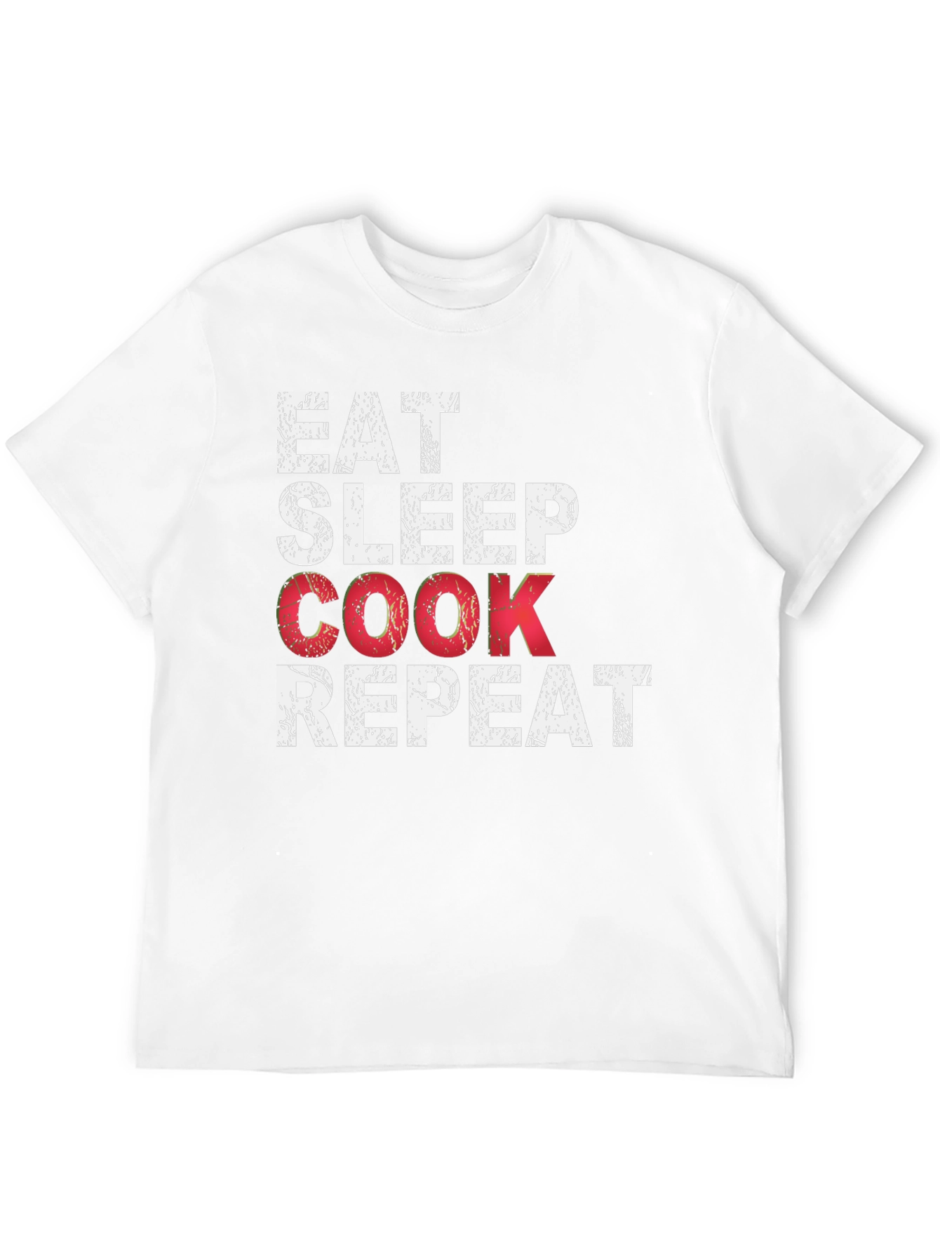 Eat Sleep Cook Repeat Black Graphic T-Shirt