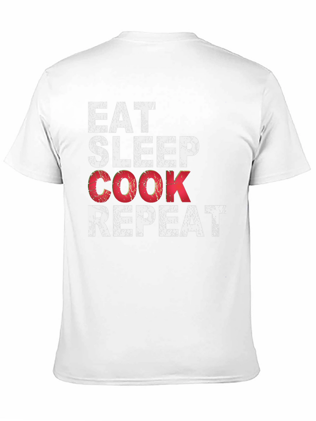 Eat Sleep Cook Repeat Black Graphic T-Shirt