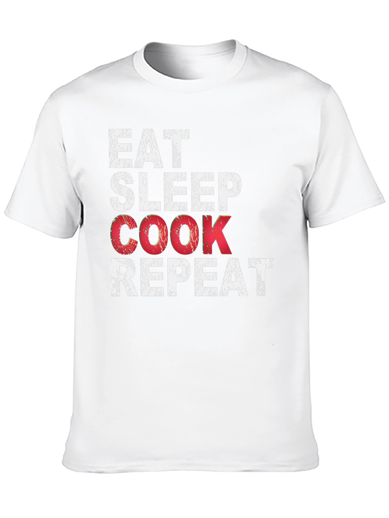 Eat Sleep Cook Repeat Black Graphic T-Shirt