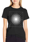 Geometric Burst Graphic Tee - Modern Black T-Shirt