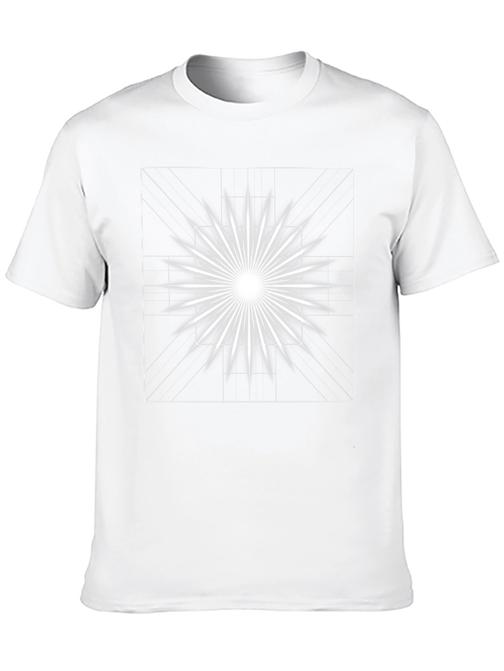 Geometric Burst Graphic Tee - Modern Black T-Shirt