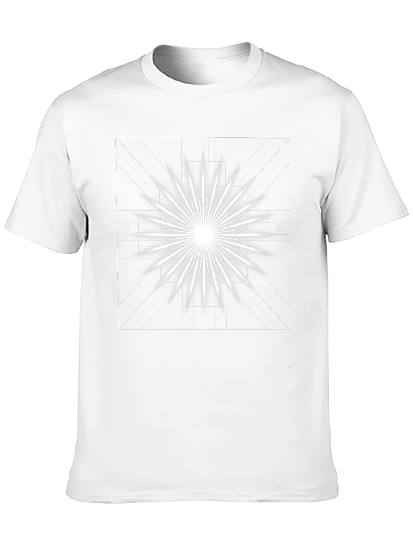 Geometric Burst Graphic Tee - Modern Black T-Shirt