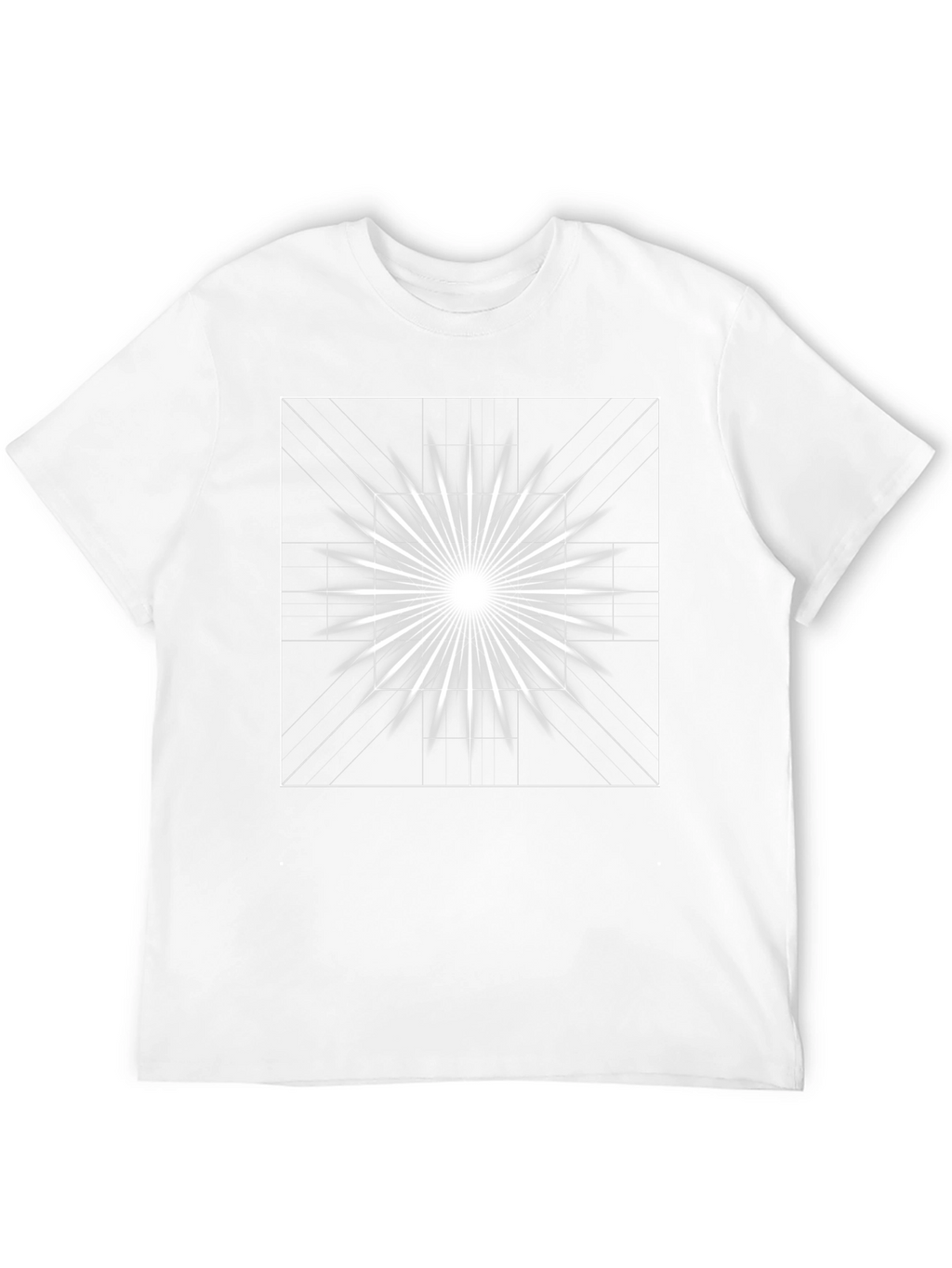 Geometric Burst Graphic Tee - Modern Black T-Shirt