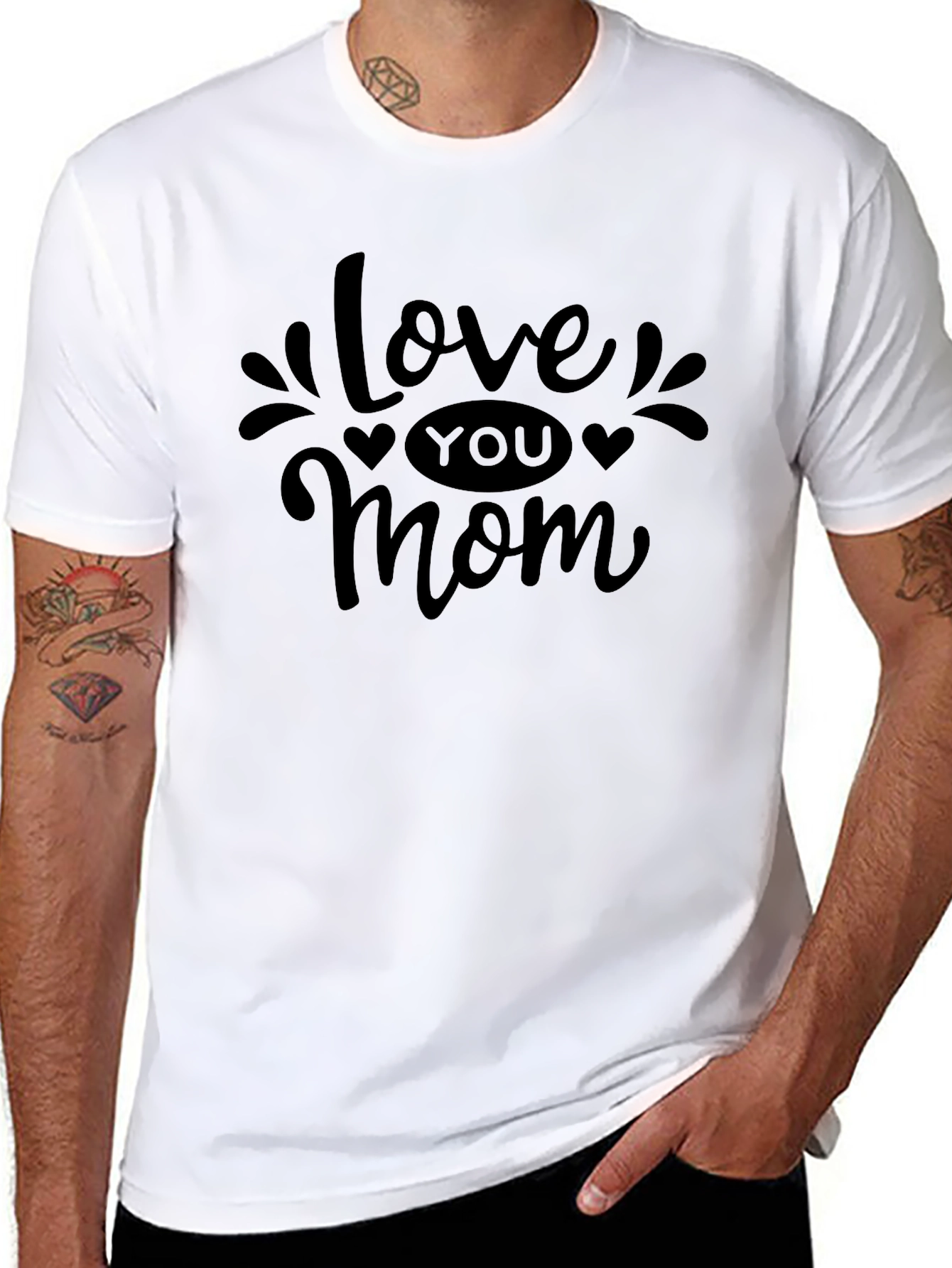 Love You Mom Graphic Tee - Perfect Mothers Day Gift!