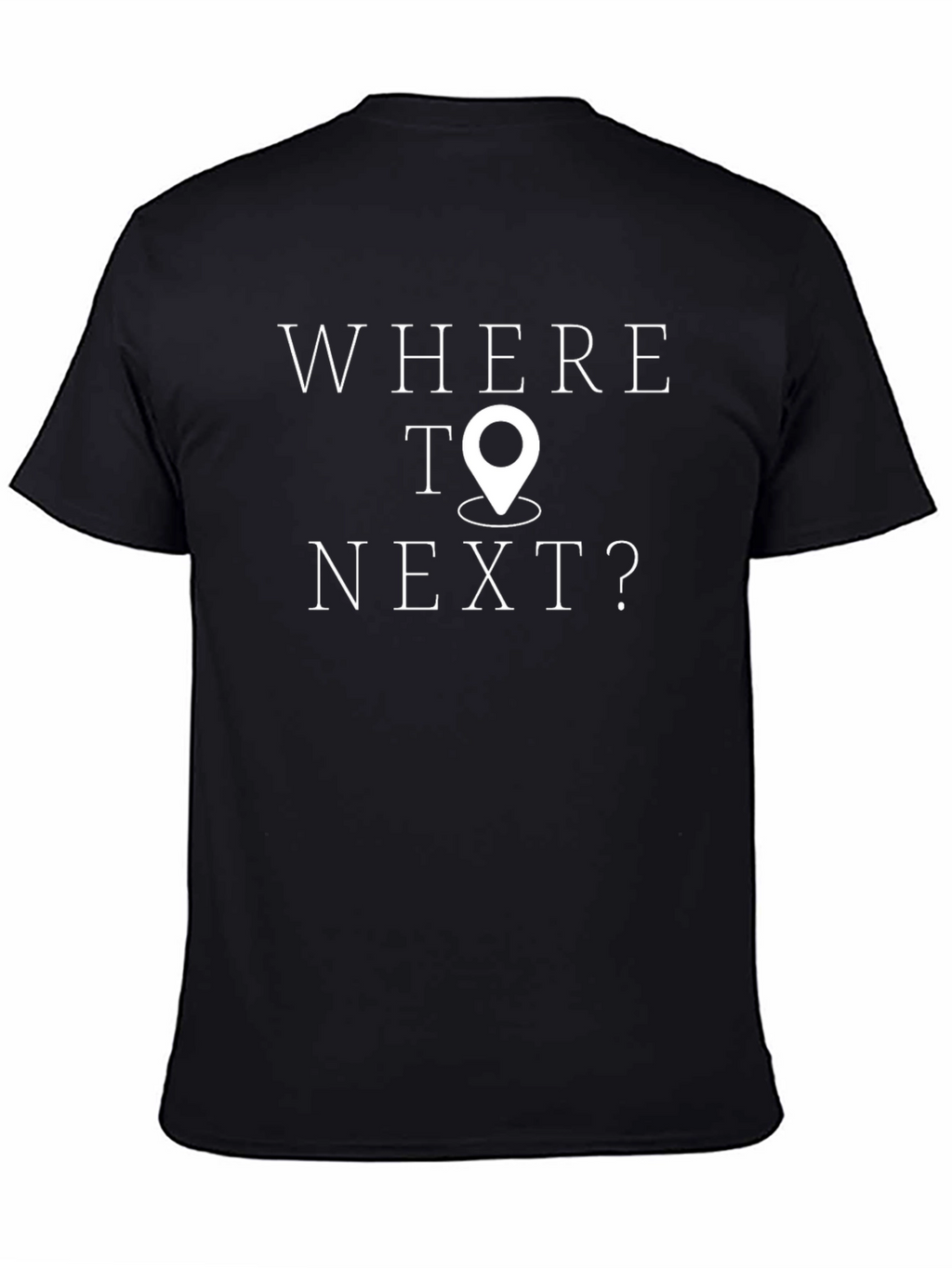 Where to Next? Travelers Black Tee
