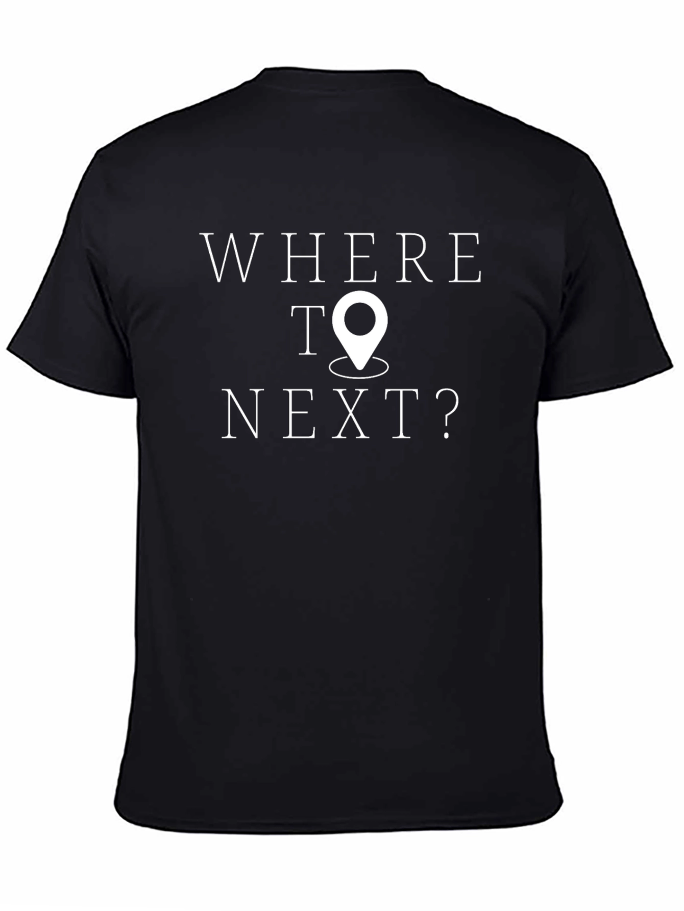 Where to Next? Travelers Black Tee