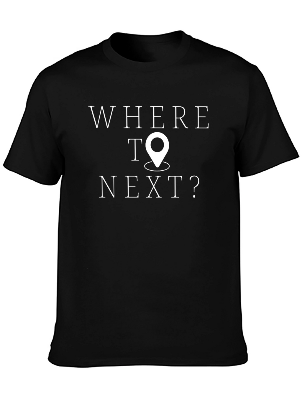 Where to Next? Travelers Black Tee