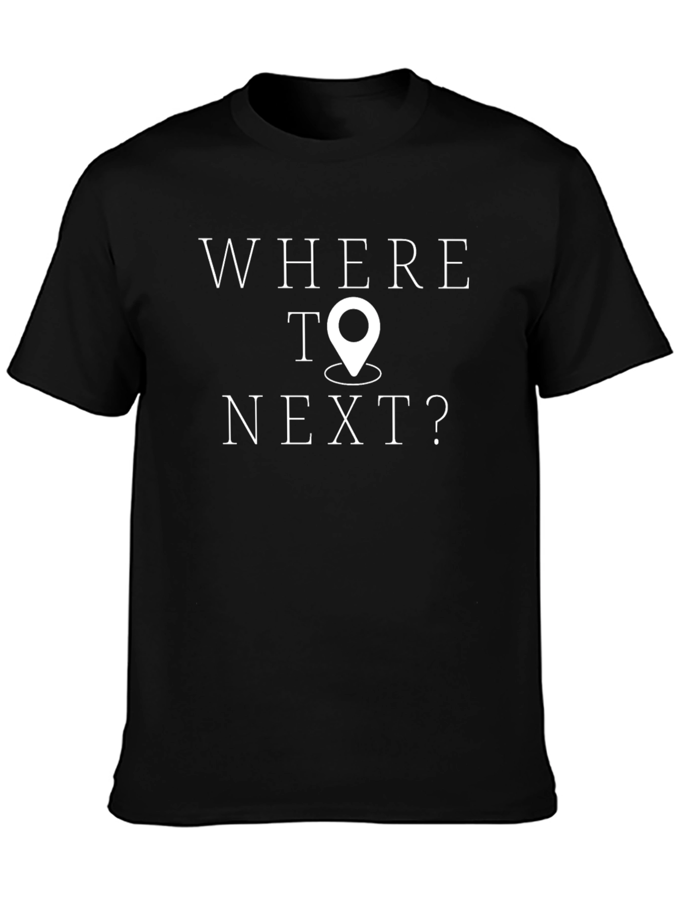 Where to Next? Travelers Black Tee