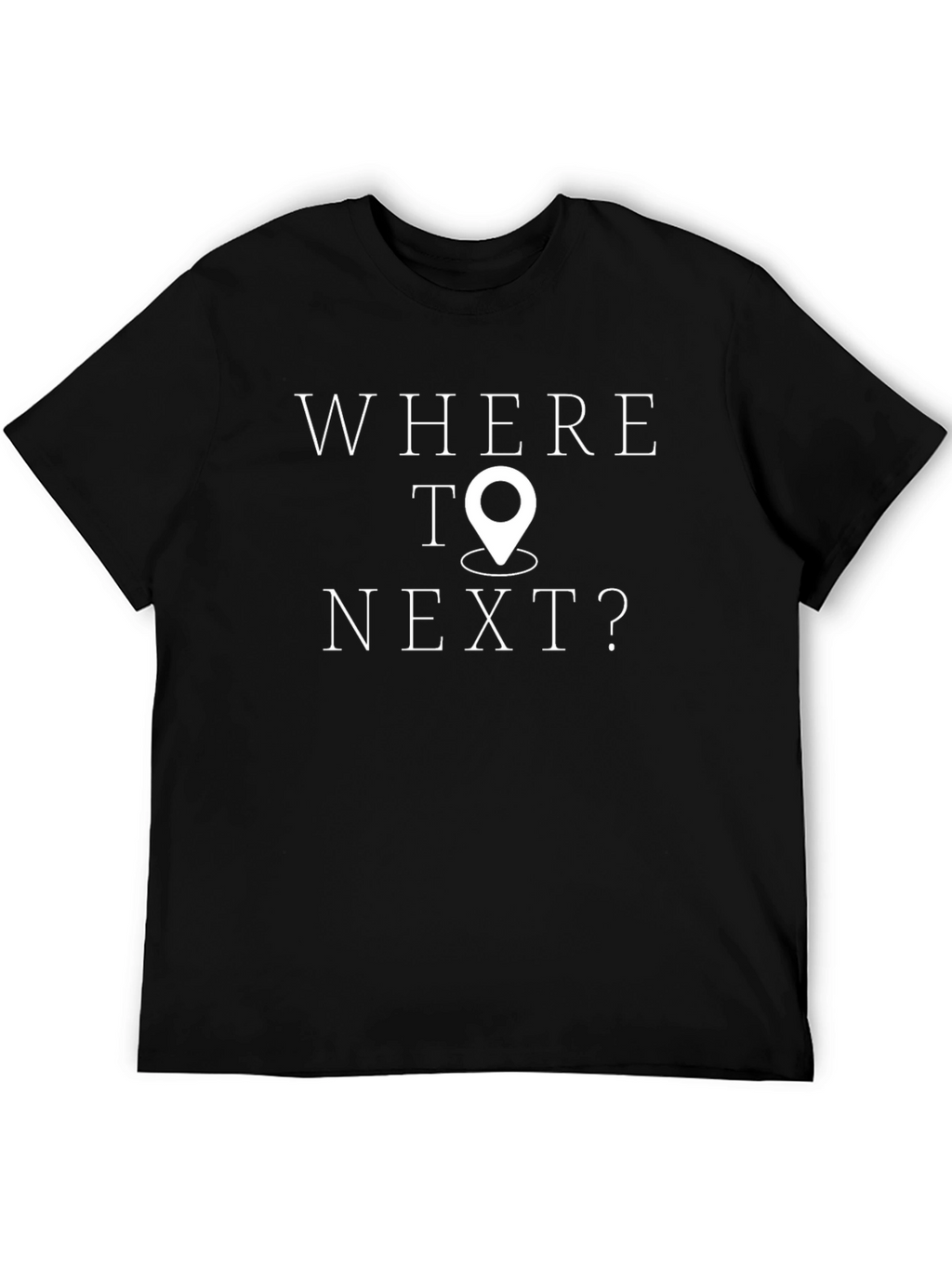 Where to Next? Travelers Black Tee