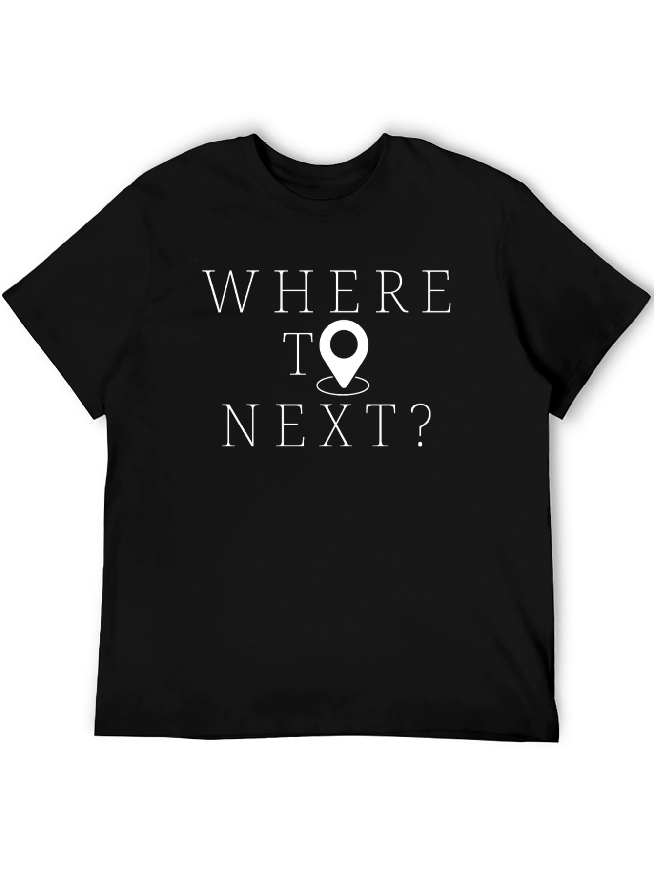 Where to Next? Travelers Black Tee