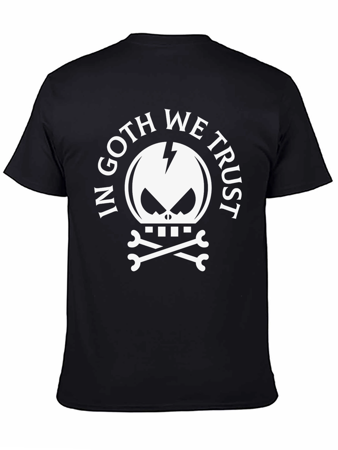In Goth We Trust Black Graphic Tee