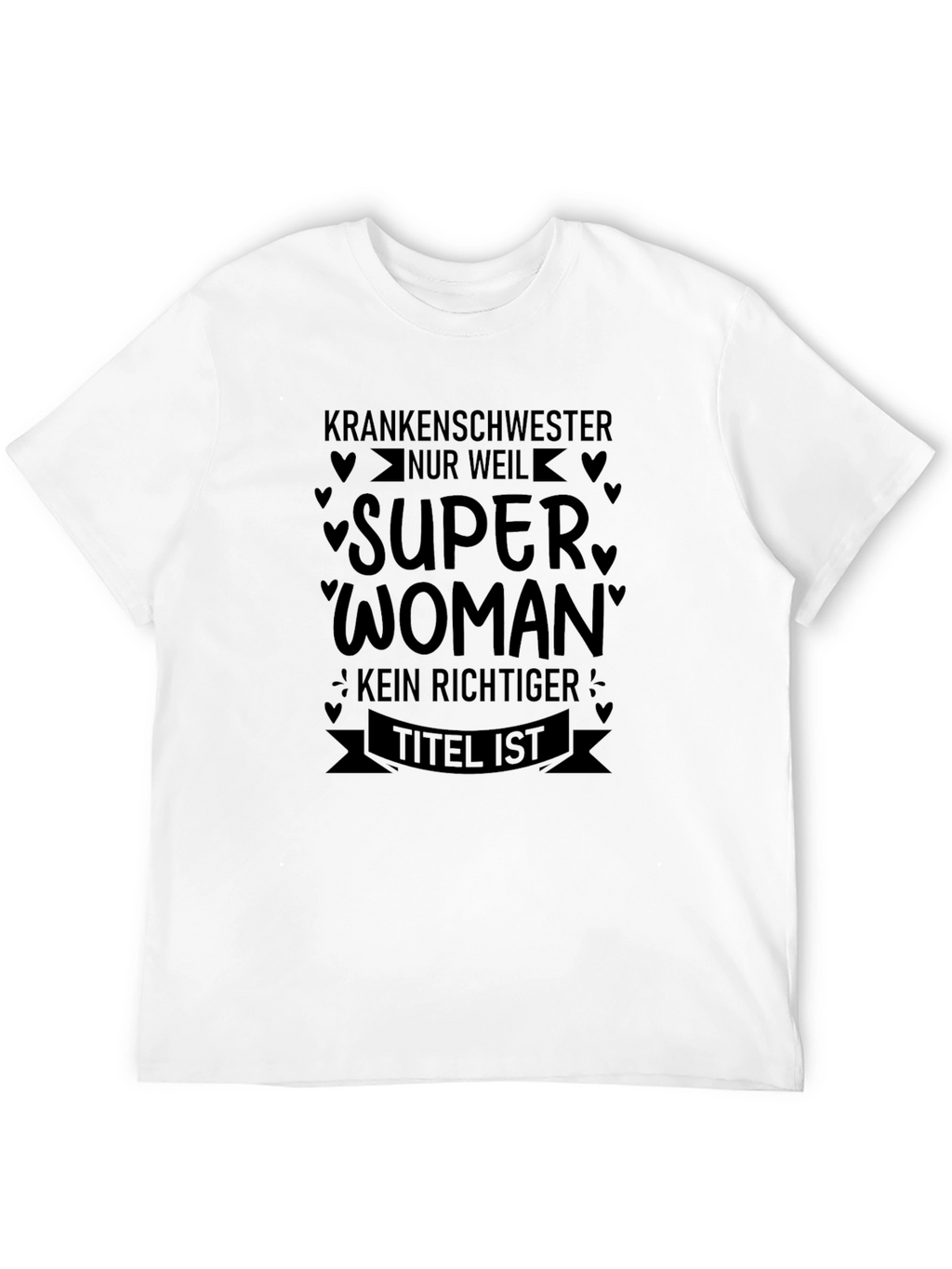 Nurse Superwoman Black T-Shirt