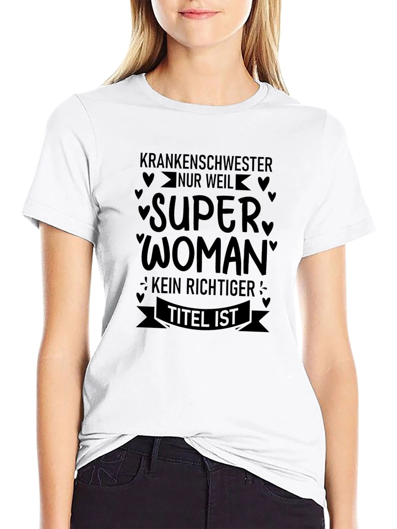 Nurse Superwoman Black T-Shirt