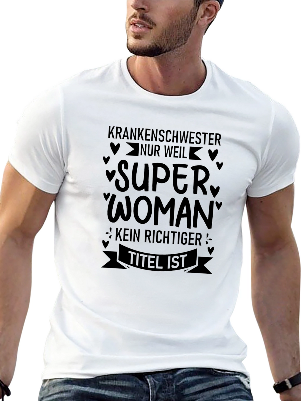 Nurse Superwoman Black T-Shirt