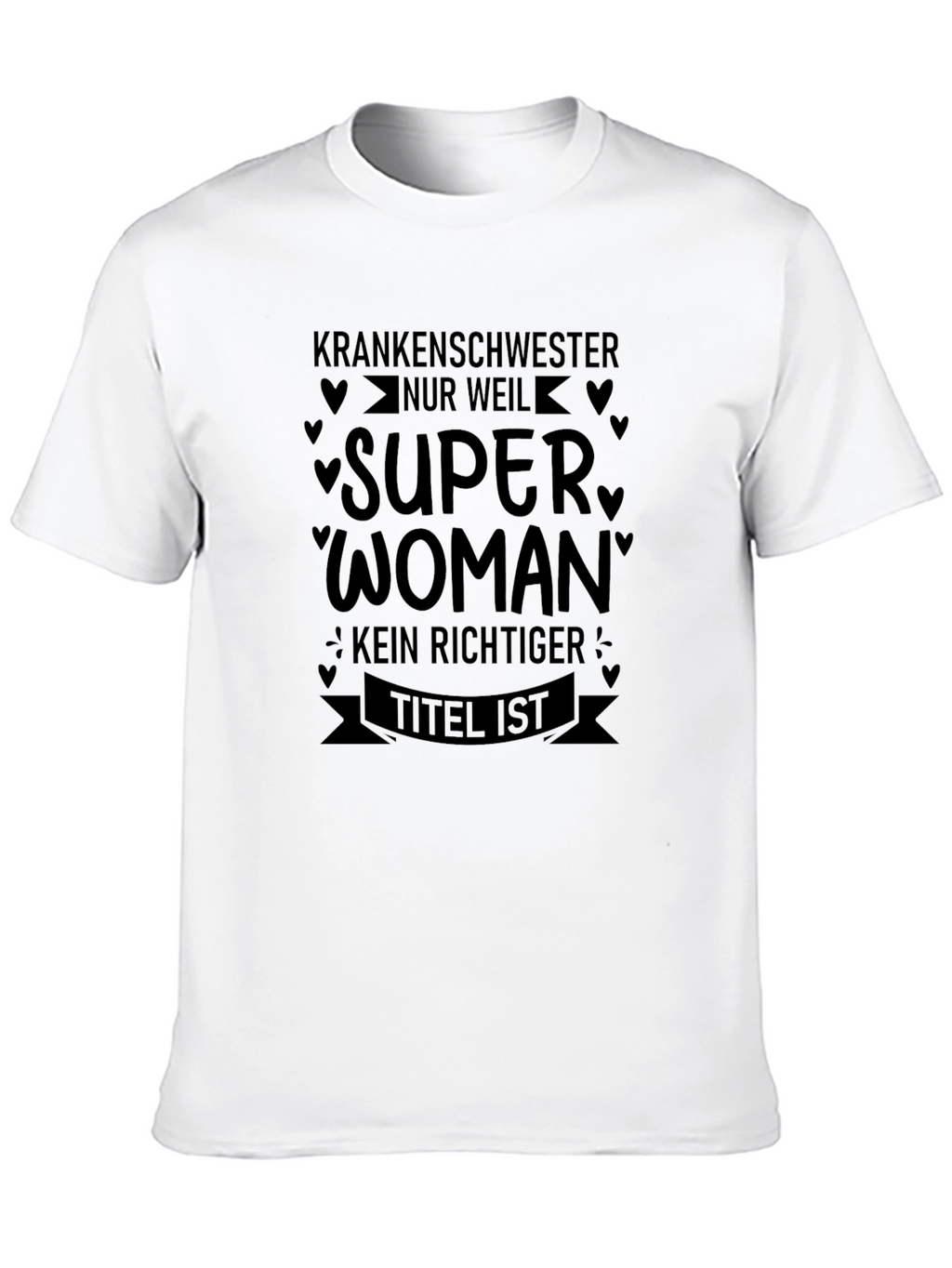 Nurse Superwoman Black T-Shirt