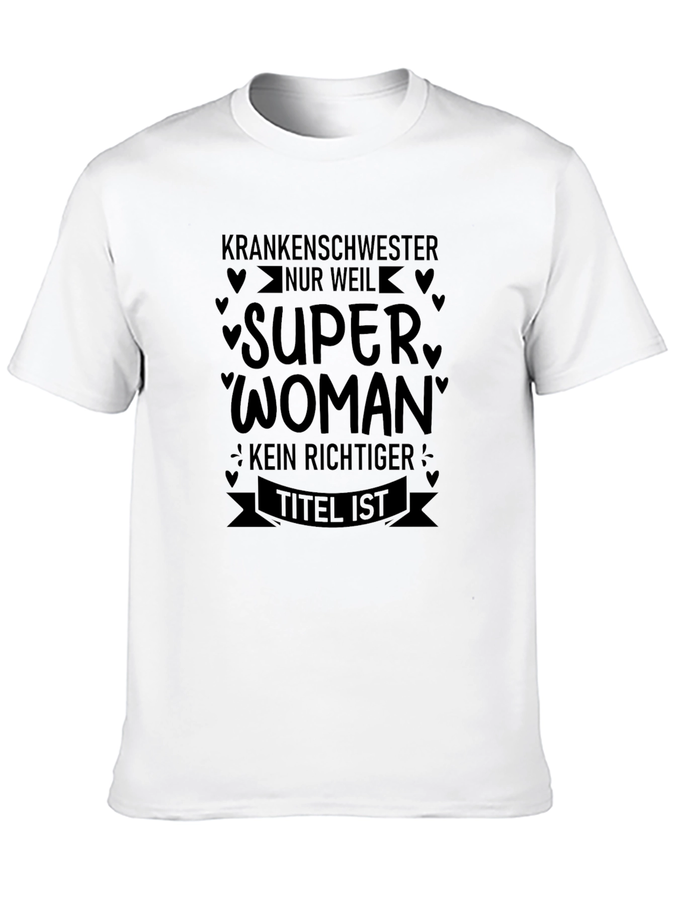 Nurse Superwoman Black T-Shirt