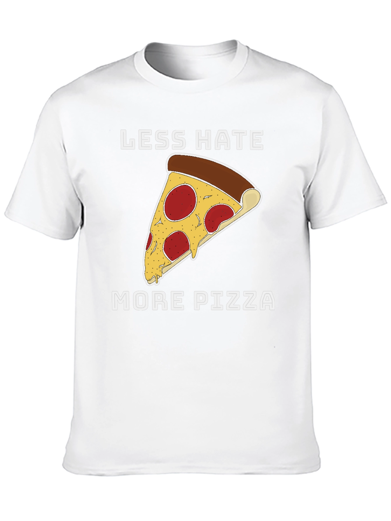 Less Hate More Pizza Graphic T-Shirt